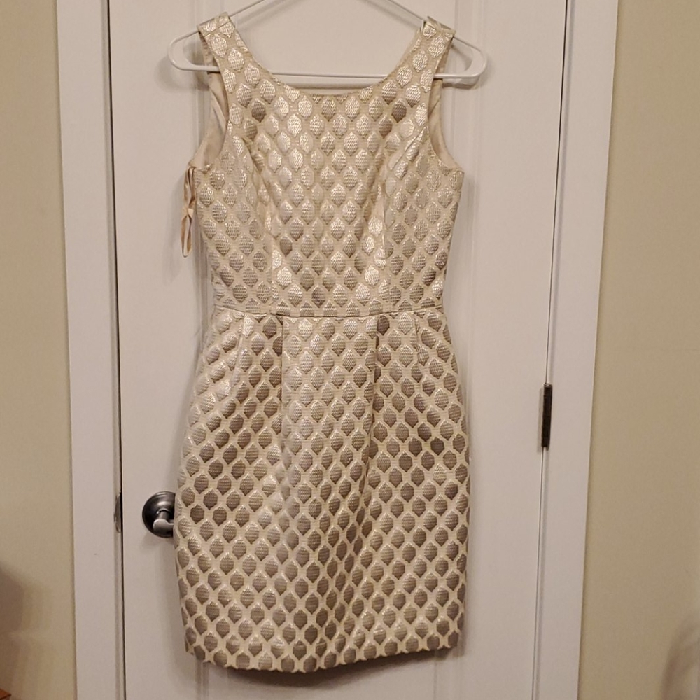 Sparkly Petit Off-White Dress